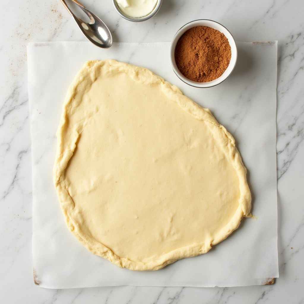 Ingredients for churro cheesecake crust: crescent roll dough and cinnamon-sugar mix