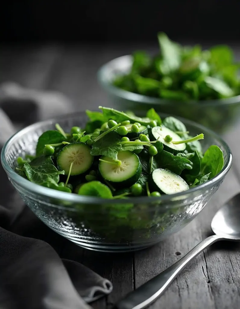 A bowl of blended vegetables prepared for herbivorous fish.